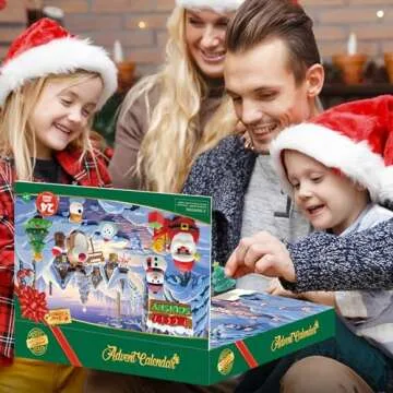 SURCVIO Christmas Advent Calendar 2024 with 4 Cute Jumbo and 20 Mochi Squishy Assorted Toys, 24 Days Countdown Calendar, Xmas Stocking Stuffers Gifts for Boys Girls Christmas Party Favor