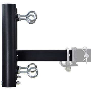 Durable Hitch Mount Dual Flag Pole Holder for Outdoor Use