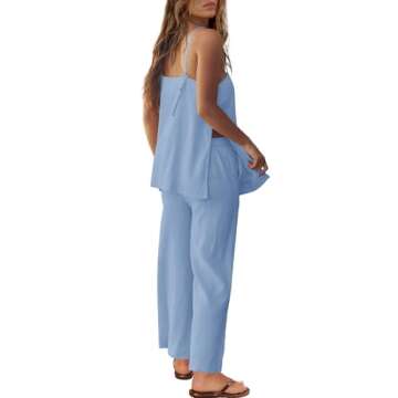 Panadila Linen Summer Outfit 2 Piece Set for Women