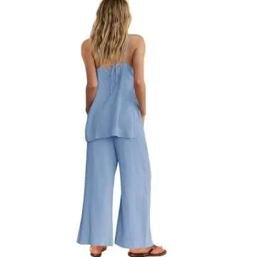 Panadila Linen Summer Outfit 2 Piece Set for Women