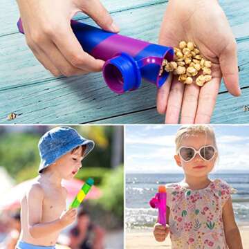 Ozera 6 Pack Multicolor Silicone Popsicle Molds, Reusable DIY Frozen Popsicle Maker with Lid