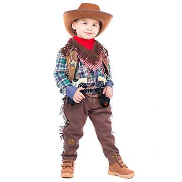 ArtCreativity Cowboy Toy Gun Holster and Belt 9 Piece Set for Kids. 2 Toy Pistols, 1 Sheriff Badge, 2 Gun Holsters, and 3 Play Bullets, 1 Adjustable Belt, Old Western Action Belt for Sheriff