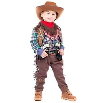 ArtCreativity Cowboy Toy Gun Holster and Belt 9 Piece Set for Kids. 2 Toy Pistols, 1 Sheriff Badge, 2 Gun Holsters, and 3 Play Bullets, 1 Adjustable Belt, Old Western Action Belt for Sheriff
