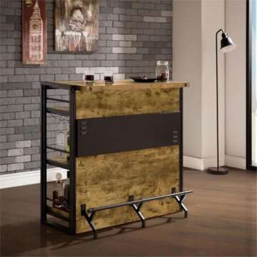 Coaster Furniture Home Bar Cabinet Wine Storage Unit Dark Bronze 130071