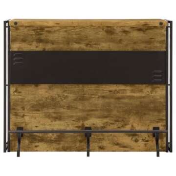 Coaster Furniture Home Bar Cabinet Wine Storage Unit Dark Bronze 130071