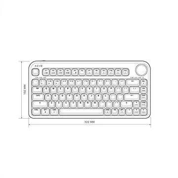 Azio IZO Wireless BT5/USB PC & Mac Mechanical Keyboard, White Blossom