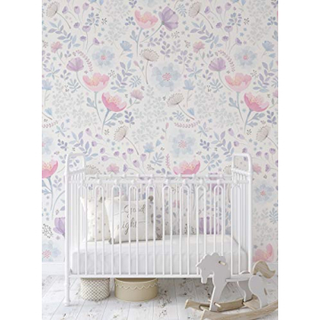 Whimsical Floral Peel & Stick Wallpaper for Easy Decor
