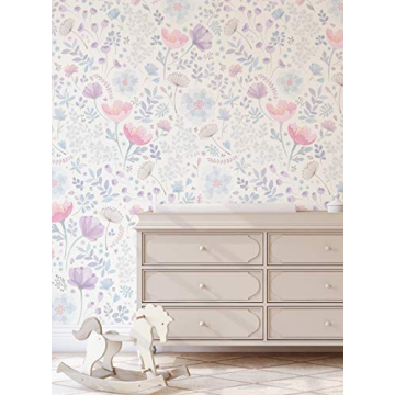 Whimsical Floral Peel & Stick Wallpaper for Easy Decor