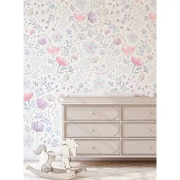 Whimsical Floral Peel & Stick Wallpaper for Easy Decor