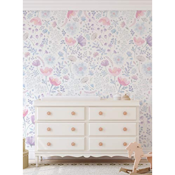 Whimsical Floral Peel & Stick Wallpaper for Easy Decor