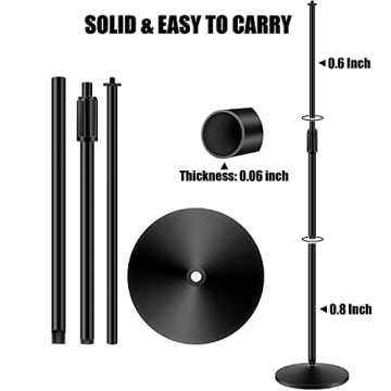 GLEAM Microphone Stand - Adjustable with Stable Base