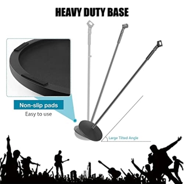 GLEAM Microphone Stand - Adjustable with Stable Base