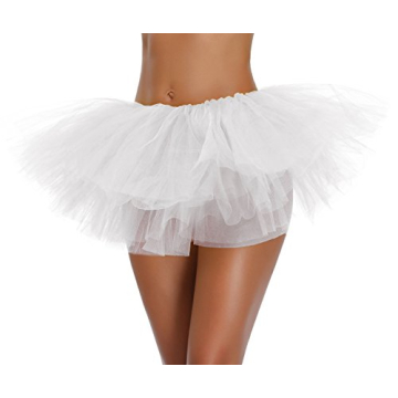 Layered White Tulle Tutu Skirt for Women & Teens