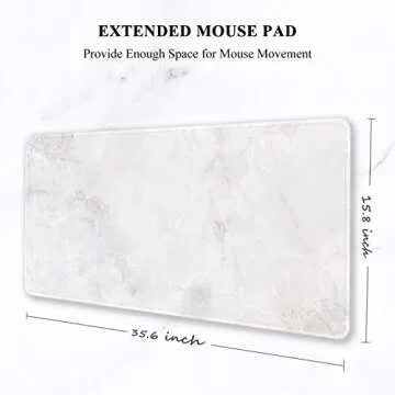Auhoahsil Large Mouse Pad, Full Desk XXL Extended Gaming Mouse Pad 35" X 15", Waterproof Desk Mat w/...