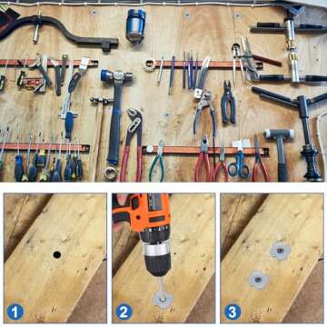 Sydien M10 T Nuts 80Pcs Threaded Inserts T-Nuts, Zinc-Plated Steel 4 Pronged Tee Nut for Wood, Rock Climbing Holds Cabinetry