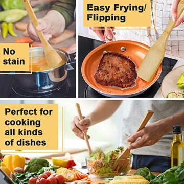 Stylish 6 pcs Bamboo Kitchen Utensils Set for Cooking