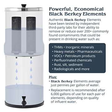 Berkey Authentic Black Berkey Elements BB9-2 Filters for Water Purification