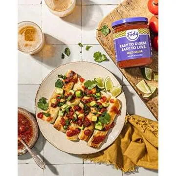 Fody Foods Vegan Mild Salsa, Chunky Tomato Jalapeno, Low Fodmap Certified, Sensitive Recipe, Gut & IBS Friendly, 16 Ounce, Packaging May Vary