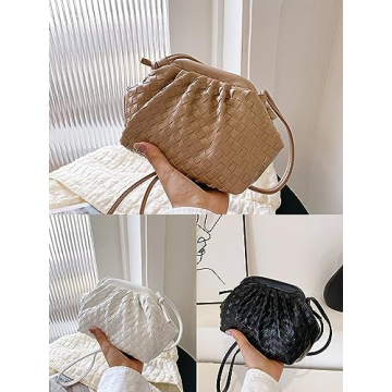 KACAINJOY Brown Dumpling Bag - Stylish PU Leather Handbag
