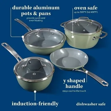 Sur La Table Kitchen Essentials 10 Piece Cookware Set - Green