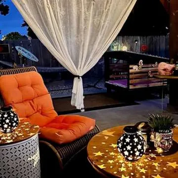 Maggift Solar Lanterns 2 Pack for Outdoor Ambiance Lighting