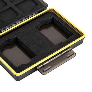 SD Card Holder & Camera Battery Case for 6 SD SDHC SDXC Memory Cards + 2 Fuji Fujifilm NP-W126 NP-W126S Batteries on X100VI X-T3 X-T30 X-T100 X100F X-A10 X-Pro2 X-Pro1 X-T2 X-T1 X-T20 X-T10 X-E3 E2