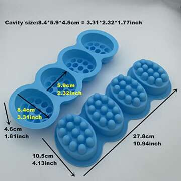 Silicone Massage Soap Mold for DIY Soaps and Desserts