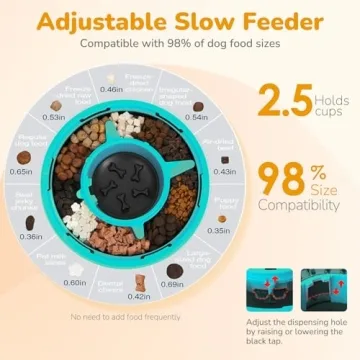 vivaforte Slow Feeder Dog Bowl for Healthy Eating