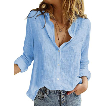 Astylish Women's V-Neck Blouse: Comfortable & Versatile Workwear