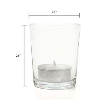 Hosley's Set of 72 Crystal Clear Votive/Tea Light Glass Candle Holders. Bulk Buy. Ideal for Parties, Wedding, Special Events, Aromatherapy and Everyday Use. Tealights O2