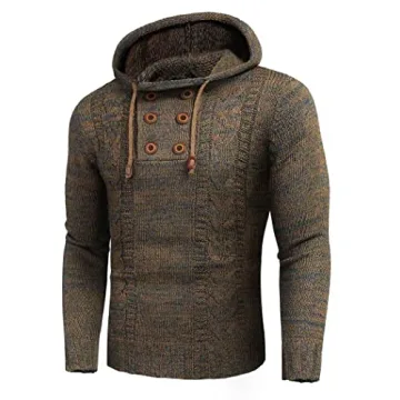 Stylish COOFANDY Men's Knitted Hoodies for All Seasons