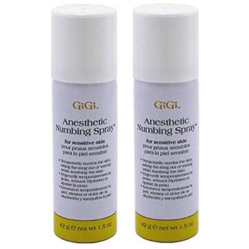 GiGi Anesthetic Numbing Spray - 1.5 Ounce, 2 Pack for Pain-Free Waxing