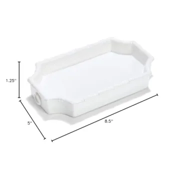 Two's Company Faux Bamboo Fretwork Desk Tray - Elegant Storage Solution