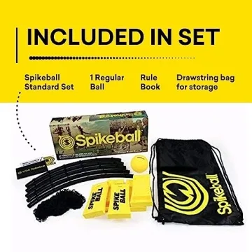 Spikeball The Original Kit 1-Ball Game Set - Outdoor Games, Yard Games & Camping Games - Includes 1 Ball, 1 Net, Drawstring Bag & Rulebook Set for Lawn & Yard Games