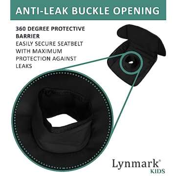 Car Seat Protector for Potty Training | Travel potty Cover from Spillages, Nappy Leaks & Toilet training| Piddle Pad fits all carseat & buggy, age: 6m-4 years old |Keeps seat Clean & dry! Black