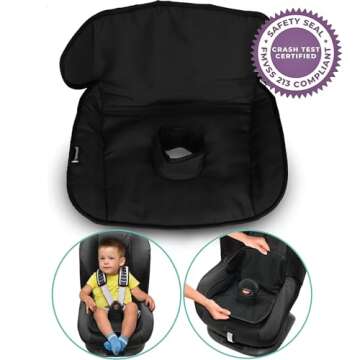 Car Seat Protector for Potty Training | Travel potty Cover from Spillages, Nappy Leaks & Toilet training| Piddle Pad fits all carseat & buggy, age: 6m-4 years old |Keeps seat Clean & dry! Black