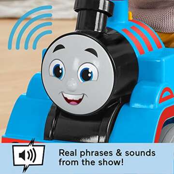 Power Wheels Thomas & Friends Ride-On Train, Thomas with Track, Battery-Powered Toddler Toy for Indoor Play Ages 1+ Years​