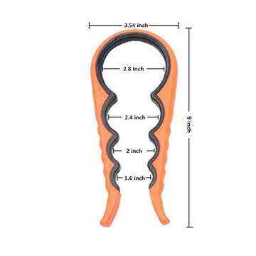 2 pcs Multi-Purpose Colourful Adjustable Rubber Strap Wrench Grip/Tighten Bottle Jar Can Opener for ...