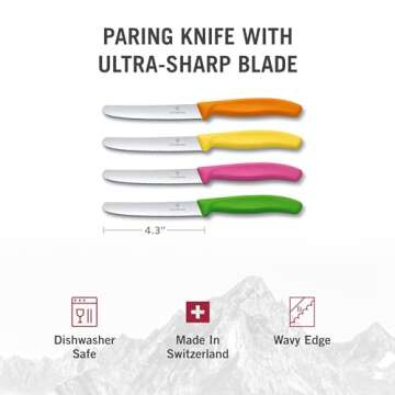 Victorinox Swiss Classic Multicolored 4-Piece Paring Knife Set