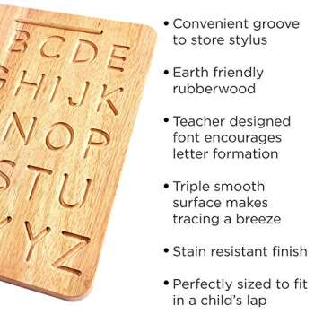 Montessori Wood Alphabet Tracing Board for Kids