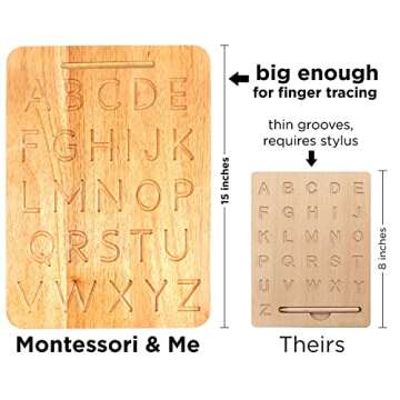Montessori Wood Alphabet Tracing Board for Kids
