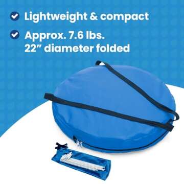 WeatherPod® The Original Shark Tank MyPod™ XL 1-2 Person Pop-Up Pod - Stay Warm, Dry, and Out of The Sun - Weather Pod for Sports, Rain, or Wind - Simple to Set Up and Tear Down - (Royal Blue)