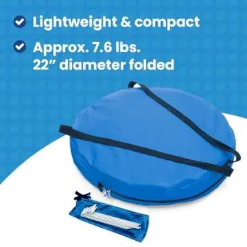 WeatherPod® The Original Shark Tank MyPod™ XL 1-2 Person Pop-Up Pod - Stay Warm, Dry, and Out of The Sun - Weather Pod for Sports, Rain, or Wind - Simple to Set Up and Tear Down - (Royal Blue)