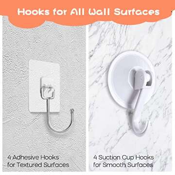 Bath Toy Organizer, SUNDOKI Toy Holder Storage Bags 2 Bath Toy Nets with and 8 Hooks for Kids, Toddlers and Adults (Green)