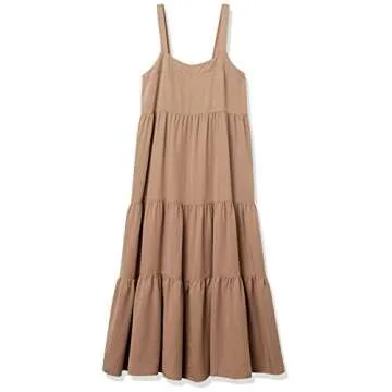 Stylish Brit Tiered Ankle Maxi Tent Dress