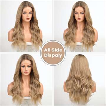Synthetic Lace Front Ombre Dirty Blonde Wig for Women