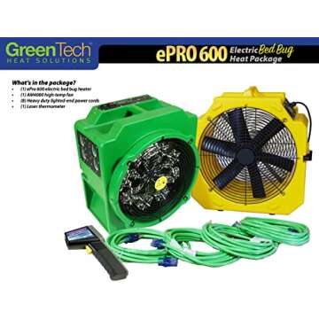 Portable Electric Bed Bug Eradication Heater System | Contains All Equipment for Heat Treatment of B...