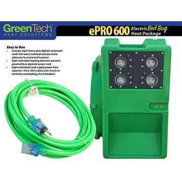 Portable Electric Bed Bug Eradication Heater System | Contains All Equipment for Heat Treatment of Bed Bugs | Gets Rid of All Bed Bugs in a 600 Sq. Foot Room | Professional-Grade | ePro 600 Package