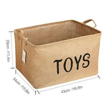 Zonyon 17'' Jumbo Collapsible Toy Storage Basket for Kids