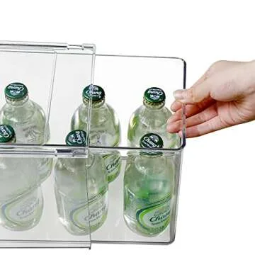 loobuu Plastic Storage Drawer, Clear Stackable Storage Bin, Multi-Use Large Organization Solution fo...